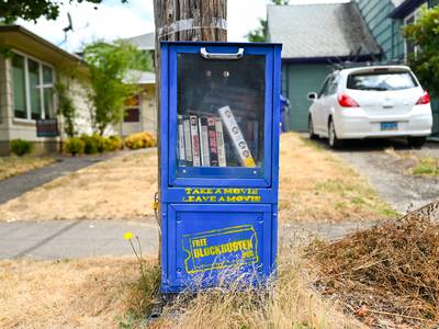 Two Portlanders Converted an Old Willamette Week Box Into a Neighborhood Movie Swap