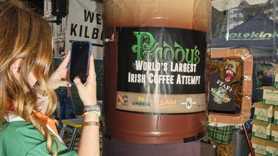 Paddy’s Breaks World Record for Largest Irish Coffee